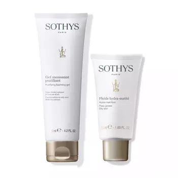 Sothys Набор для жирной кожи лица: гель-мусс 125 мл + флюид 50 мл (Sothys, Cleansers &amp; Lotions)