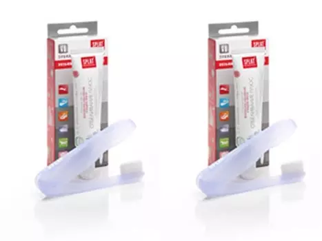 Splat Набор Дорожный набор: Зубная паста Отбеливание плюс 40 мл + Складная щетка*2 штуки (Splat, Travel)