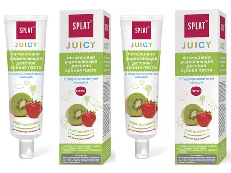 Splat Набор: Зубная паста "Киви-клубника", 35 мл х 2 шт (Splat, Juicy)