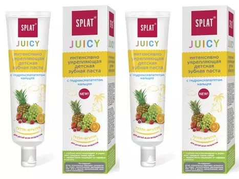 Splat Набор: Зубная паста "Тутти-Фрутти", 35 мл х 2 шт (Splat, Juicy)