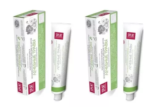 Splat Набор: Лечебно-профилактическая профессиональная зубная паста "Лечебные травы компакт", 40 мл х 2 шт (Splat, Professional)