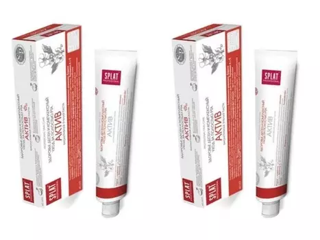 Splat Набор: Лечебно-профилактическая профессиональная зубная паста "Актив компакт", 40 мл х 2 шт (Splat, Professional)