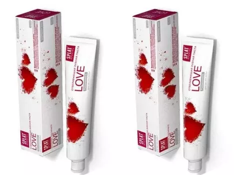 Splat Набор Отбеливающая зубная паста Любовь 75 мл*2 штуки (Splat, Special)