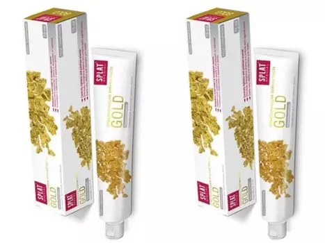 Splat Набор: Отбеливающая зубная паста "Золото", 75 мл х 2 шт (Splat, Special)