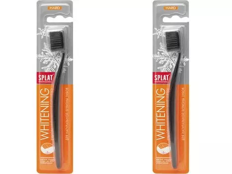 Splat Набор Splat Отбеливающая Зубная щетка Уайтнинг Жесткая Профешнл*2 штуки (Splat, Professional)