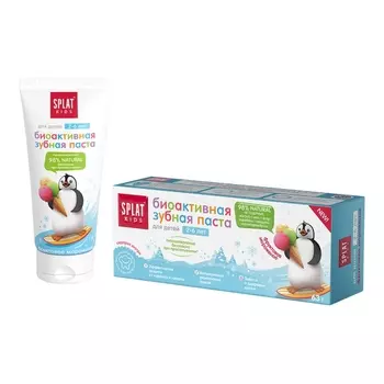 Splat Зубная паста "Фруктовое мороженое" Kids 2-6 лет, 50 мл (Splat, Kids 2-6 лет)