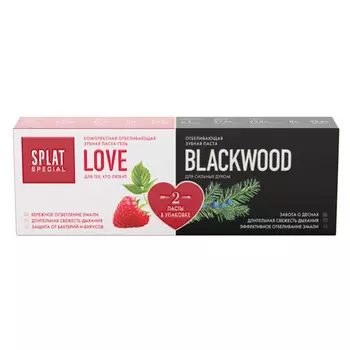 Splat Зубная паста Splat Special Love для Нее 75 мл 1 штука Blackwood для Него 75 мл 1 штука (Splat, Special)