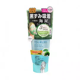 Tsururi Крем-маска для лица с белой глиной, коралловой пудрой и морскими водорослями 150 г (Tsururi, Глубокое очищение)