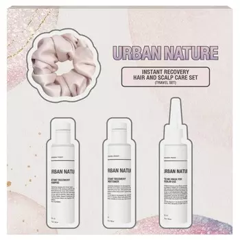Urban Nature Подарочный набор для ухода за волосами и кожей головы «Мгновенное восстановление», travel-формат (Urban Nature, Наборы)