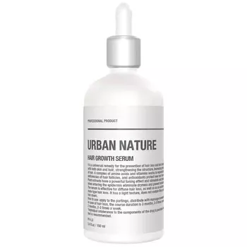 Urban Nature Сыворотка против выпадения и для роста волос, 100 мл (Urban Nature, Против выпадения и для роста)