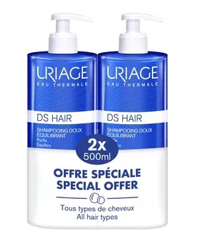 Uriage Набор (шампунь мягкий балансирующий DS, 500 мл х 2 шт) (Uriage, DS Hair)