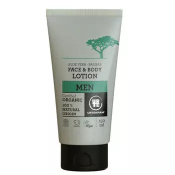 Urtekram Мужской лосьон для лица и тела "Алое Вера-Баобаб", 150 мл (Urtekram, Для тела)