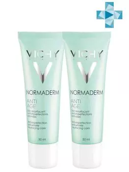 Vichy Комплект Антивозрастной крем для проблемной кожи Нормадерм Анти - Эйдж, 2 шт. по 50 мл (Vichy, Normaderm)