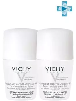 Vichy Комплект Дезодорант-шарик 48 ч для чувствительной кожи 2 шт х 50 мл (Vichy, Deodorant)