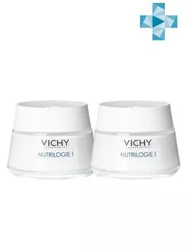 Vichy Комплект Kрем-уход глубокого действия для сухой кожи Нутриложи 1, 2 шт. по 50 мл (Vichy, Nutrilogie)