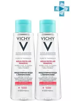 Vichy Комплект Мицеллярная вода с минералами для чувствительной кожи, 2 шт. по 200 мл (Vichy, Purete Thermal)
