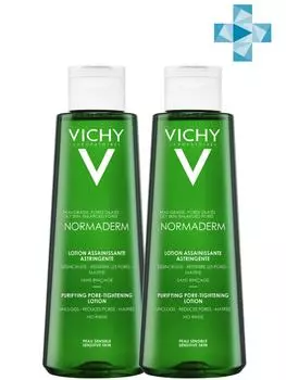 Vichy Комплект Нормадерм Лосьон Тоник, сужающий поры, 2х200 мл (Vichy, Normaderm)