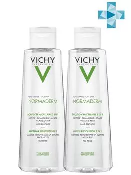 Vichy Комплект Нормадерм Мицеллярный Лосьон, 2 шт. по 200 мл (Vichy, Normaderm)