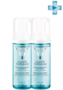 Vichy Комплект Пенка для умывания увлажняющая улучшающая цвет лица Purete Thermal, 2 шт. по 150 мл (Vichy, Purete Thermal)