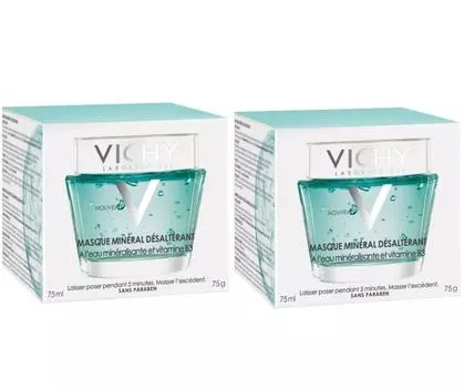 Vichy Комплект Успокаивающая маска Purete Thermal, 2 шт. по 75 мл (Vichy, Masque)