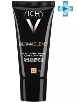 Vichy Корректирующий тональный флюид телесный оттенок, 25 тон, 30 мл (Vichy, Dermablend)