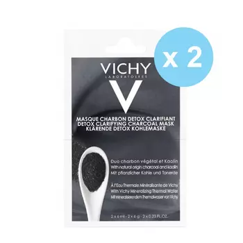 Vichy Набор Детокс-маска с древесным углем саше 2 х 6 мл 2 шт (Vichy, Masque)