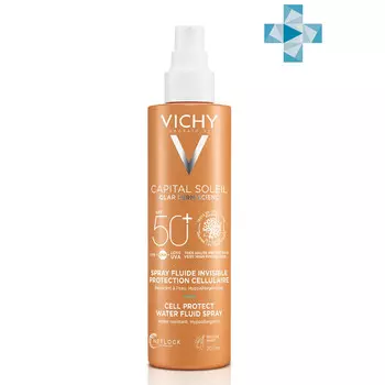 Vichy Увлажняющий солнцезащитный спрей-флюид SPF 50+, 200 мл (Vichy, Capital Ideal Soleil)