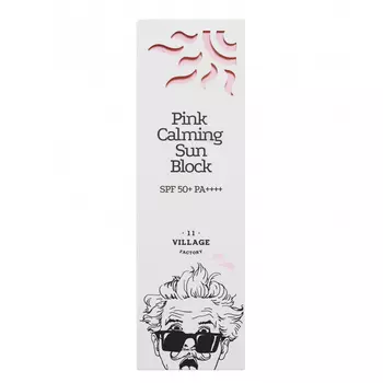Village 11 Factory Успокаивающий солнцезащитный крем Pink Calming Sun Block SPF50+ PA++++, 50 мл (Village 11 Factory, Suncare)