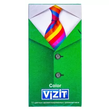 Vizit Презервативы цветные ароматизированные, 12 шт (Vizit, Презервативы)
