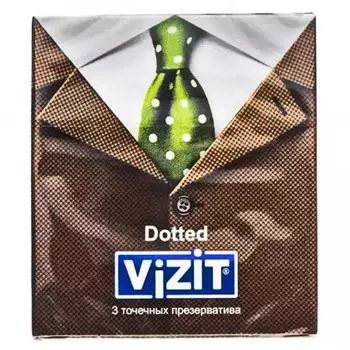 Vizit Презервативы точечные, 3 шт (Vizit, Презервативы)