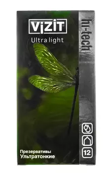 Vizit Презервативы Ultra light, 12 шт (Vizit, Visit презервативы)
