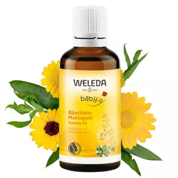 Weleda Масло для массажа животика младенцев, 50 мл (Weleda, Детская серия с календулой)