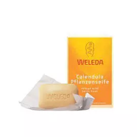 Weleda Растительное мыло с календулой и лекарственными травами, 100 г (Weleda, Детская серия с календулой)