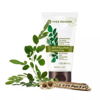Yves Rocher Очищающий Скраб для Кожи Головы с Экстрактом Моринги 150 мл (Yves Rocher, Для волос)