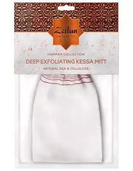 Zeitun Шелковая рукавица кесе для пилинга тела, жесткая (Zeitun, Authentic)