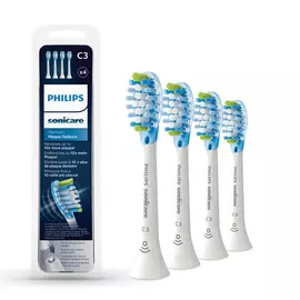 Насадки для зубной щетки Philips Sonicare C3 Premium Plague Defense HX9044/17 для эффективного удаления налёта, 4 шт