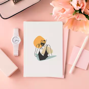 Ежедневник 'Lady with wine'