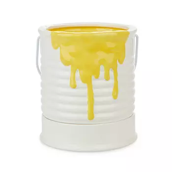 Кашпо керамическое 'Paint' (разные цвета) / Желтый