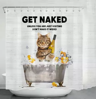 Шторка для ванны 'Get naked'