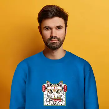 Свитшот мужской 'Japanese cat' (разные размеры) / M