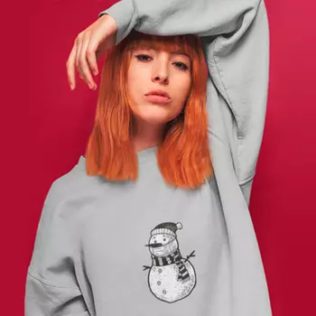 Свитшот унисекс 'Snowman' (разные размеры) / 2XL