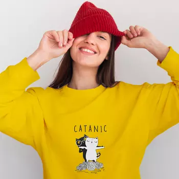 Свитшот женский 'Catanic' (разные размеры) / S