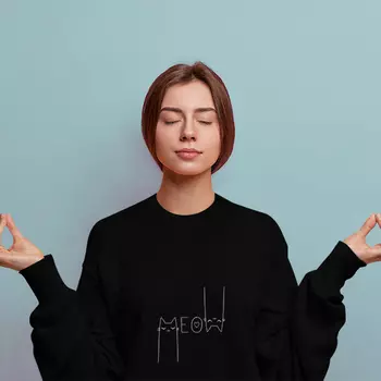 Свитшот женский 'Meow' (разные размеры) / M