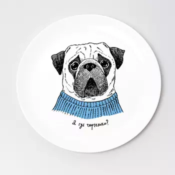 Тарелка 'Мопсик'