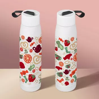 Термобутылка 'New Year's symbols'