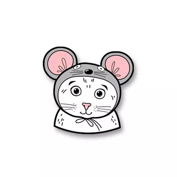 Значок 'Кошка в шапке'