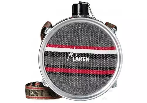 401 Фляга Farwest круг с ремнем screw cap