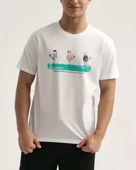 Футболка муж. МОДЕЛЬ 18 Белый/Seabird 3