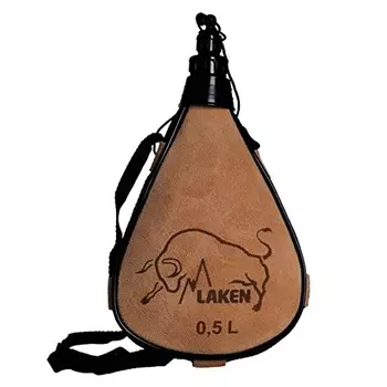 PK500-R Фляга кожа "капля" screw cap