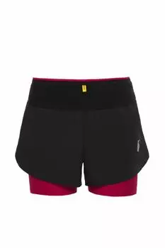 Шорты д/жен. "Горки" черный/красный